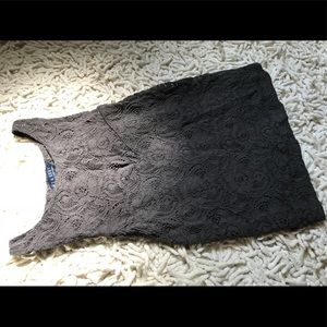 American Eagle Soft and Sexy Lace Grey Crop Top